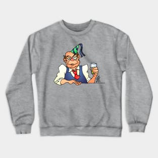 Drunken man on a birthday party Crewneck Sweatshirt